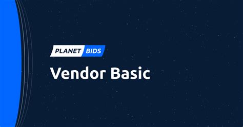 planetbids carlsbad|Vendor Basic .